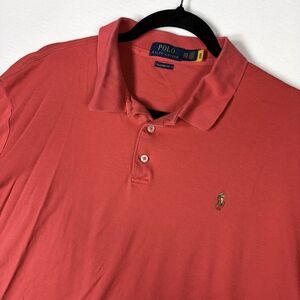 Polo Ralph Lauren Shirt Mens XXL 2XL Classic Fit Red Short Sleeve Color Pony